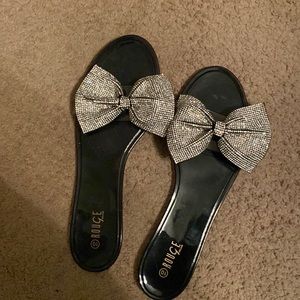 Size 10 Women’s black Sandals. Too small, tried on once.